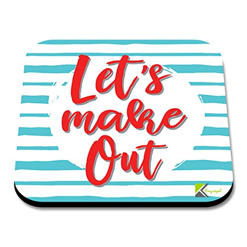 CS133 Let's Make Out/Valentines Gift Novelty Funny Coffee Tea Drink Gift Glossy MDF Wooden Coaster