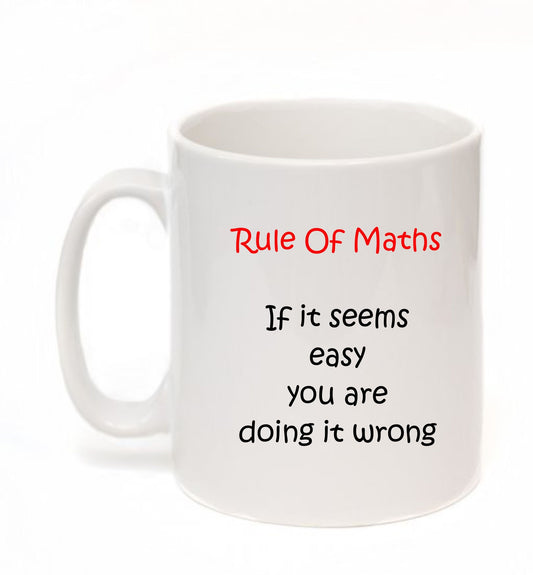 Rule of Maths Mathematics Funny Coffee Tea Mug