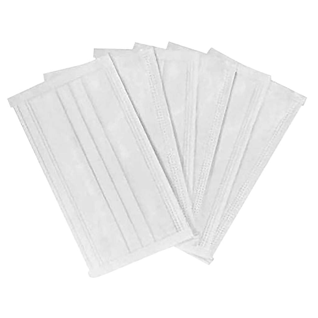 Dearly Filter Disposable White Face Protection Anti Dust Personal Protect Cover Mouth 3Ply Ear Loop (A, 10 PC)