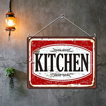 Kruzroyal MP410 KITCHEN Sign Funny Novelty Retro Vintage Metal Wall Sign Plaque 20cm x 15cm