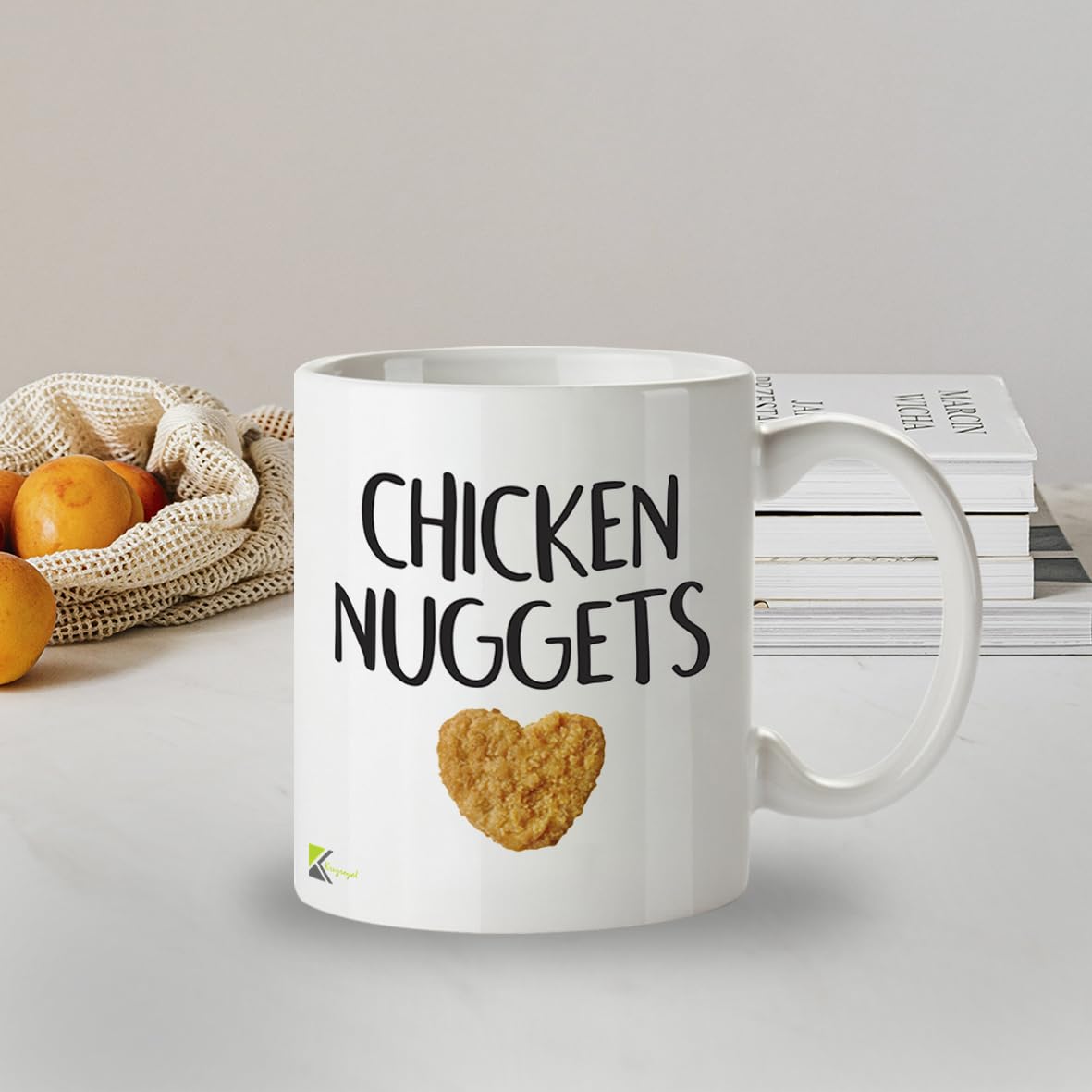 Kruzroyal DZ650 Chicken Nuggets Funny Novelty Great Gift Idea Coffee Tea Ceramic Mug