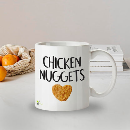 Kruzroyal DZ650 Chicken Nuggets Funny Novelty Great Gift Idea Coffee Tea Ceramic Mug