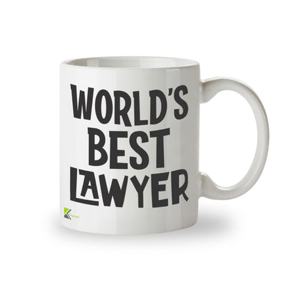Kruzroyal DZ834 World's Best Lawyer Mug 11oz - White Ceramic Cup for Solicitor, Barrister, Attorney - Ideal Birthday, Graduation or Thank You Present