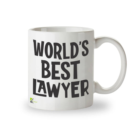 Kruzroyal DZ834 World's Best Lawyer Mug 11oz - White Ceramic Cup for Solicitor, Barrister, Attorney - Ideal Birthday, Graduation or Thank You Present