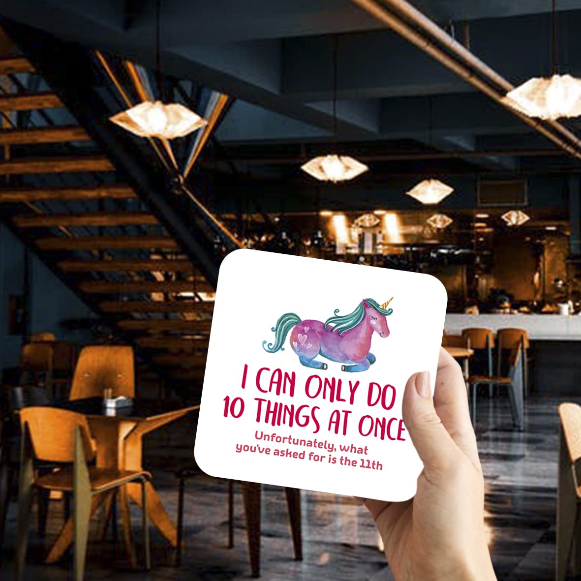 CS736 I can only do 10 things at once. Unfortunately, what you've asked for is the 11th Novelty Funny Coffee Tea Drink Glossy MDF Wooden Coaster | Gift for Colleagues Mums Women Men Boss