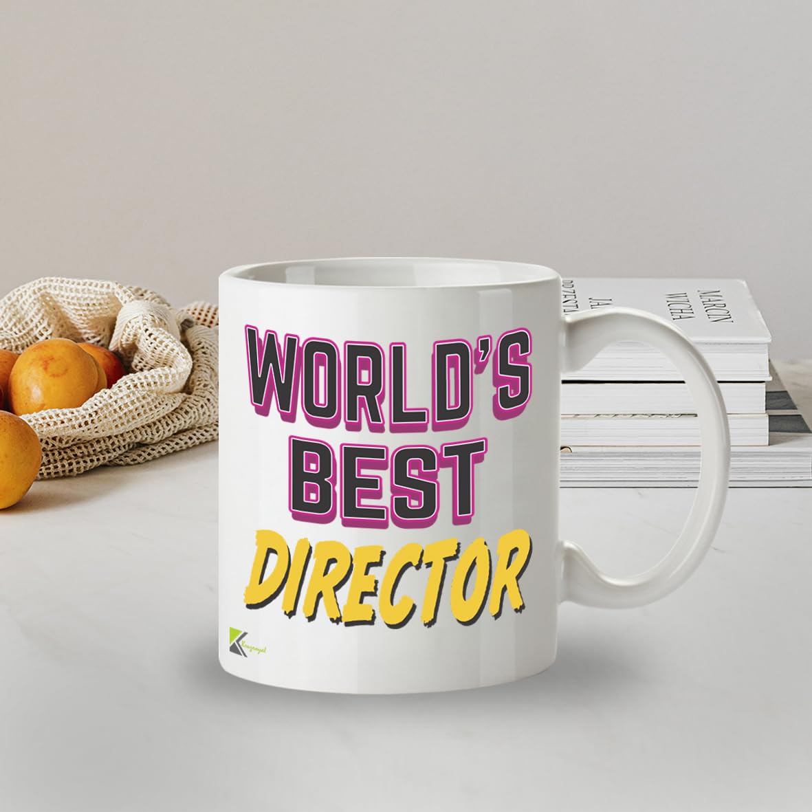 Kruzroyal DZ839 World's Best Director Mug 11oz - White Ceramic Cup for Company Leader, Film Director - Ideal Birthday, Leaving or Thank You Present