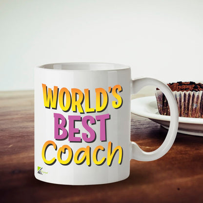 Kruzroyal DZ899 World's Best Coach 11OZ Tea/Coffee Mug Cup - Unique Coffee Cup and Gift Ideas, Coach's Mug
