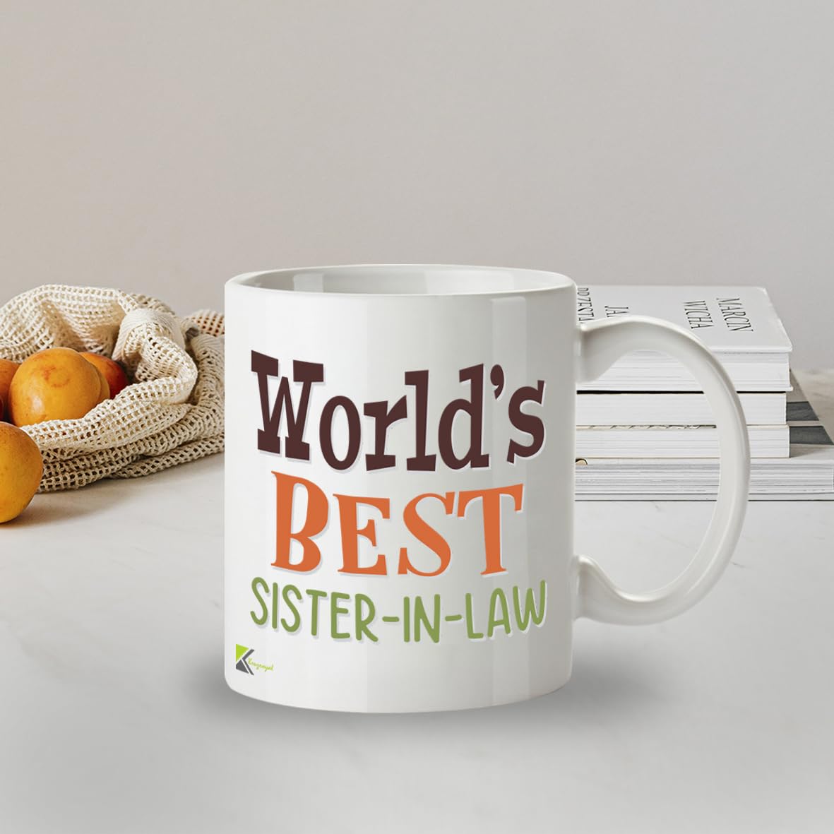 Kruzroyal DZ898 World's Best Sister-in-Law 11OZ Tea/Coffee Mug Cup - Unique Coffee Cup and Gift Ideas, Sister-in-law's Mug