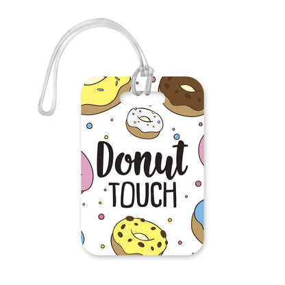 LT072 Donut Touch Novelty Funny Unique Designer Gift Glossy Plastic Suitcase Luggage Tag