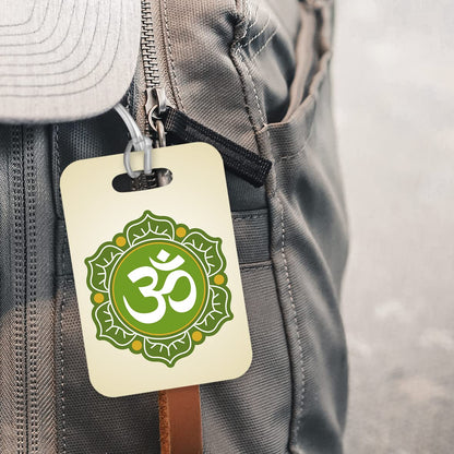LT197 Ohm Peace Yoga Hindu Novelty Funny Unique Designer Gift Glossy Plastic Suitcase Luggage Tag