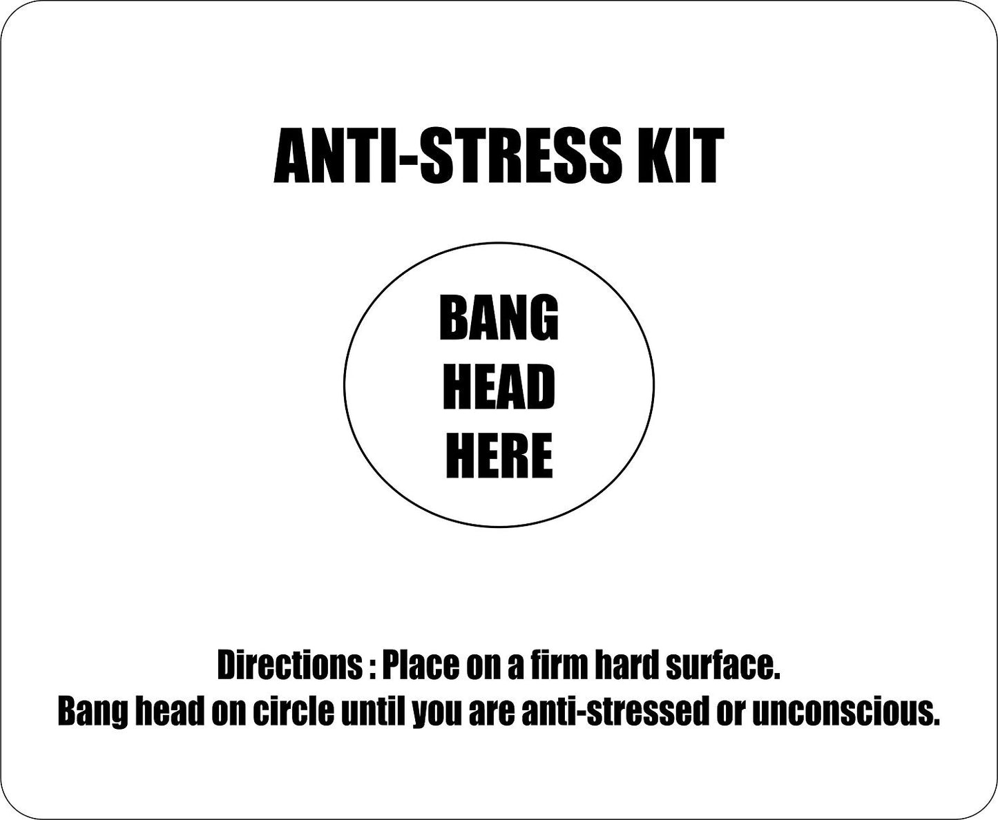 Anti-Stress Funny Mousemat / Pad Anti Slip Computer PC Mouse Mat