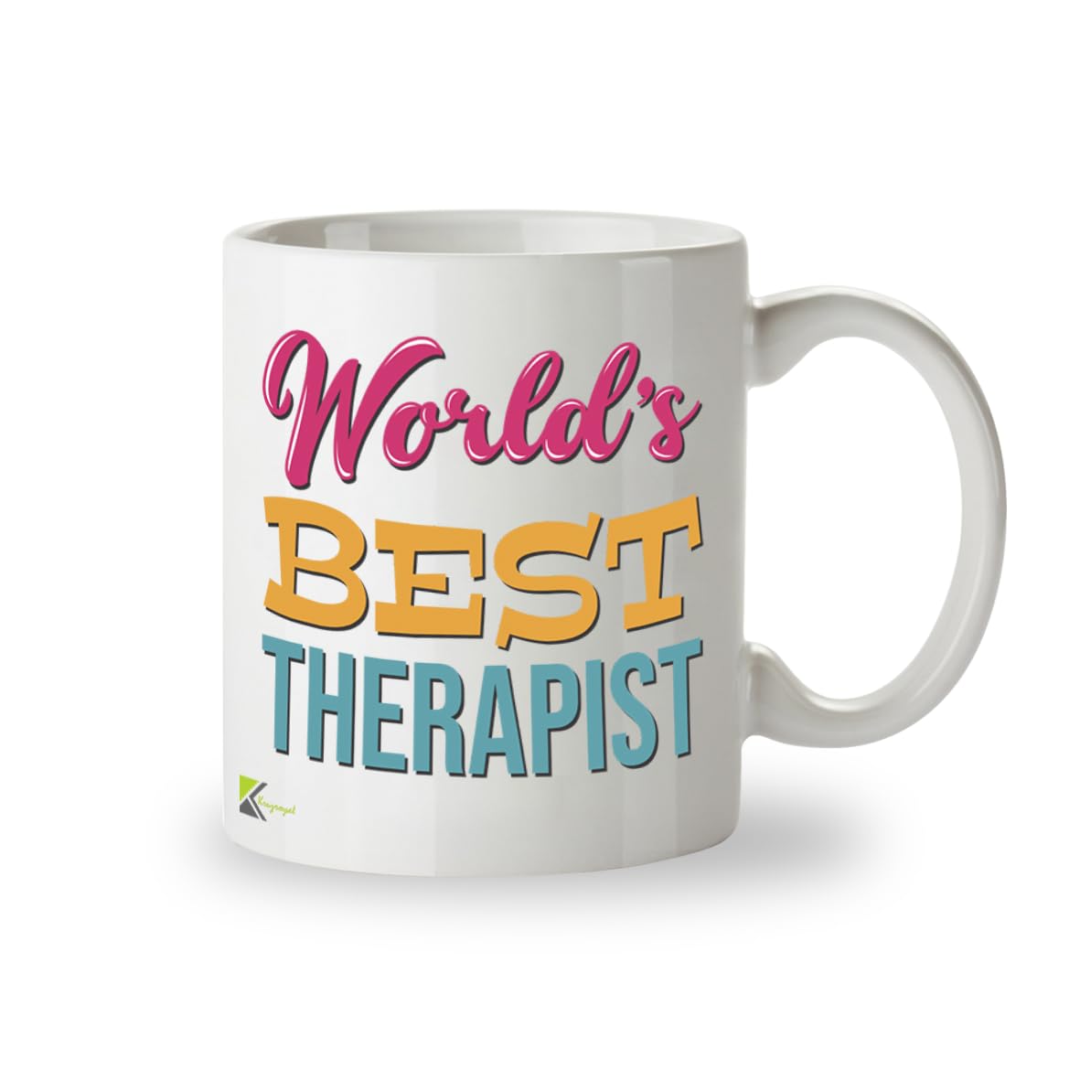 Kruzroyal DZ844 World's Best Therapist Mug 11oz - White Ceramic Cup for Counsellor, Psychologist - Ideal Birthday, Thank You or Leaving Present