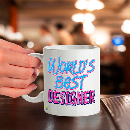 Kruzroyal DZ869 World's Best Designer Mug 11oz - White Ceramic Cup for Graphic, Web, UI/UX Designer - Funny Birthday, Leaving, Thank You Present