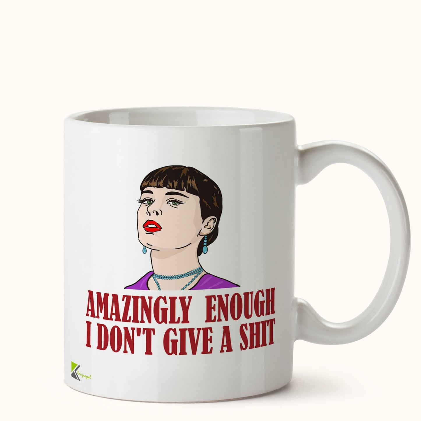 Kruzroyal DZ482 Amazingly Enough i Don't give a sh*t Funny Novelty Great Gift Idea Coffee Tea Mug