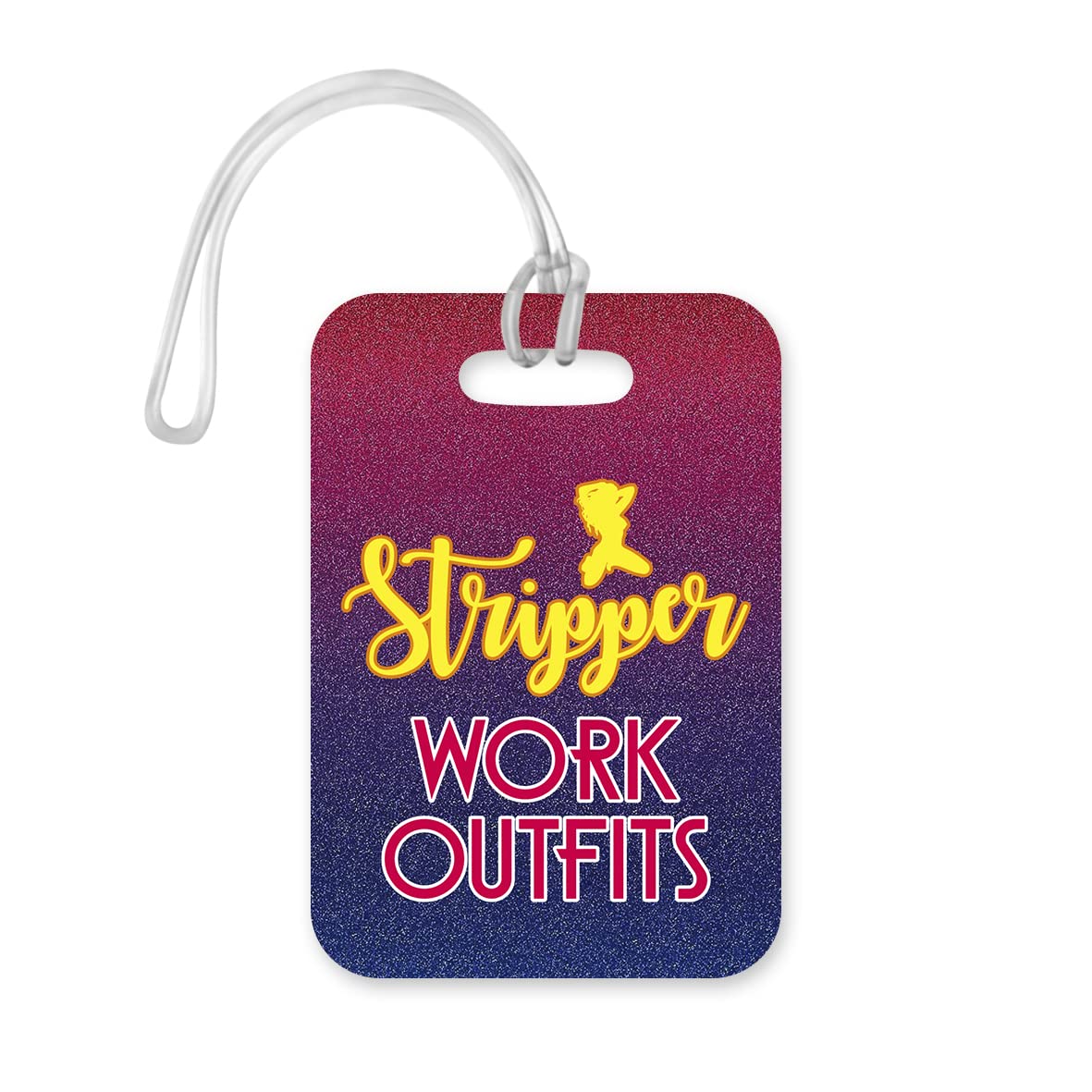 LT041 Stripper : Work Outfits Novelty Funny Unique Designer Gift Glossy Plastic Suitcase Luggage Tag