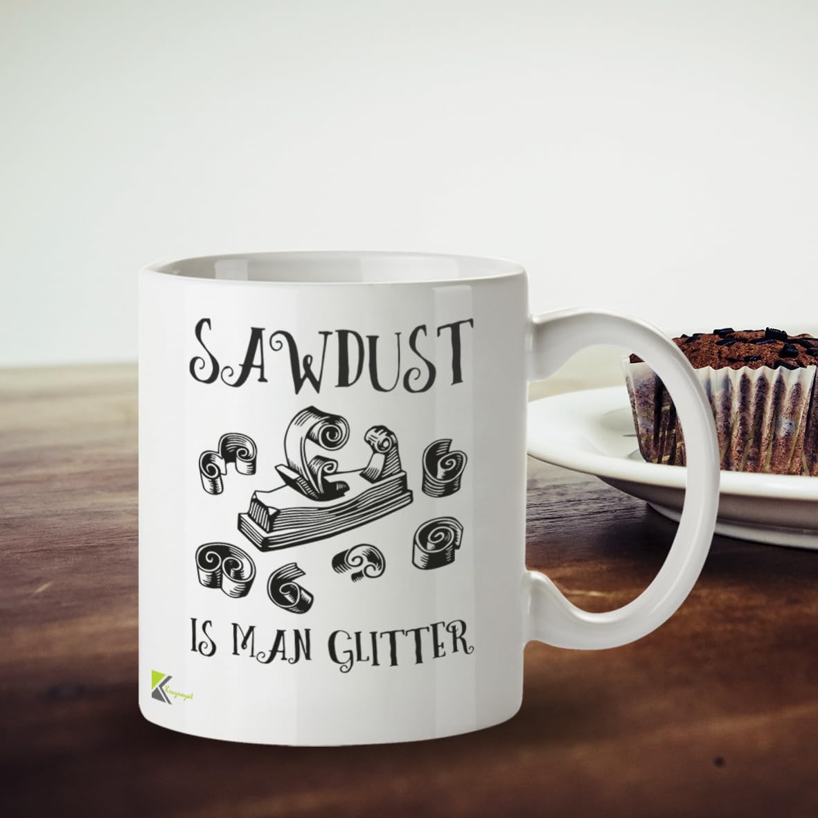 Kruzroyal DZ370 Sawdust is Man Glitter Funny Novelty Great Gift Idea Coffee Tea Mug