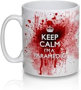 Kruzroyal - Keep Calm I'm A Paramedic Bloody Coffee Tea Mug, 11OZ