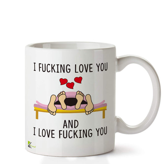 Kruzroyal I Love You Mug - Funny Rude Adult Humor Gift for Couples | Dishwasher Microwave Safe Ceramic Coffee Cup
