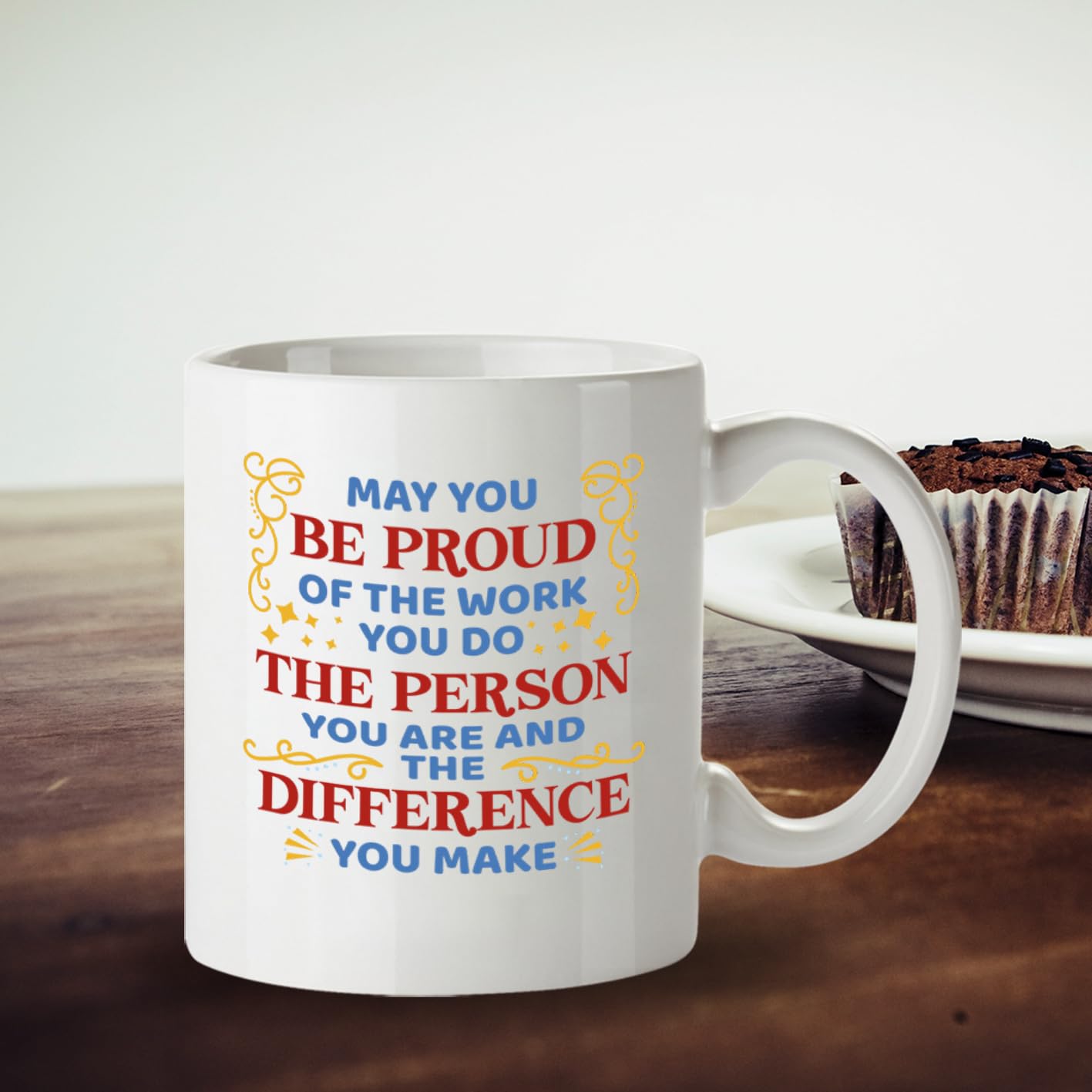 Kruzroyal Proud of The Work You Do Inspirational Mug - Thank You Gift for Colleague, Teacher, Nurse, Mentor - Appreciation Present