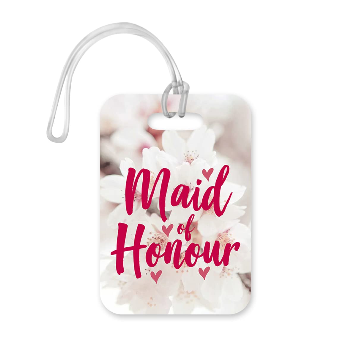 LT023 Maid of Honour Novelty Funny Unique Designer Gift Glossy Plastic Suitcase Luggage Tag
