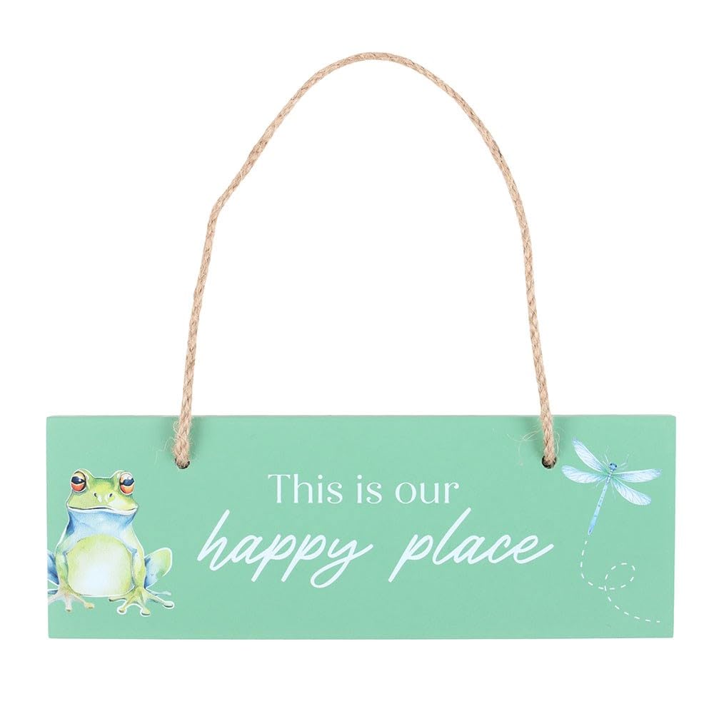 Something Different This Is Our Happy Place Hanging Sign (One Size) (Green)