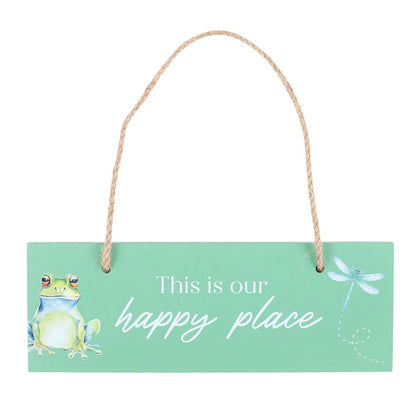 Something Different This Is Our Happy Place Hanging Sign (One Size) (Green)