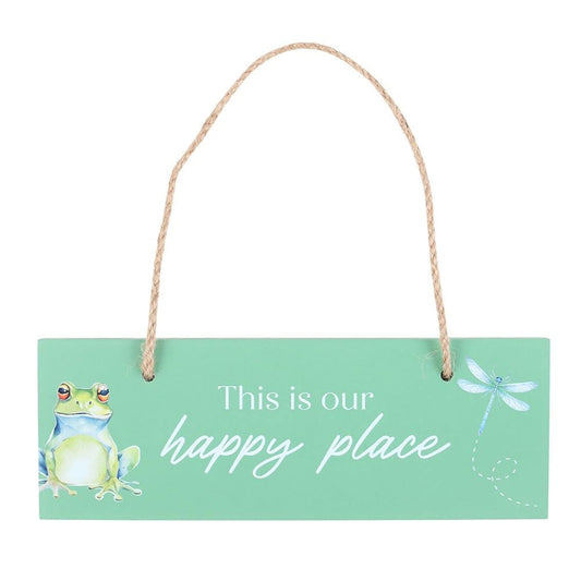Something Different This Is Our Happy Place Hanging Sign (One Size) (Green)
