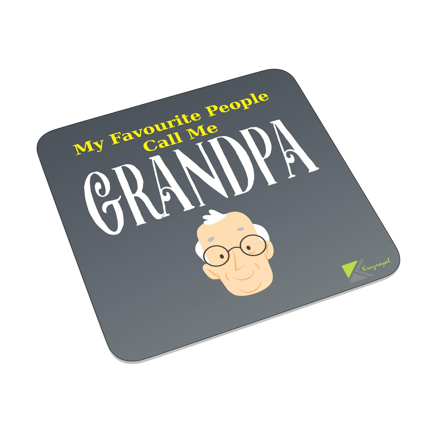 FM029 My Favourite People Call Me Grandpa Novelty Funny Idea Glossy Metal Square Fridge Magnet
