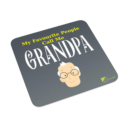 FM029 My Favourite People Call Me Grandpa Novelty Funny Idea Glossy Metal Square Fridge Magnet