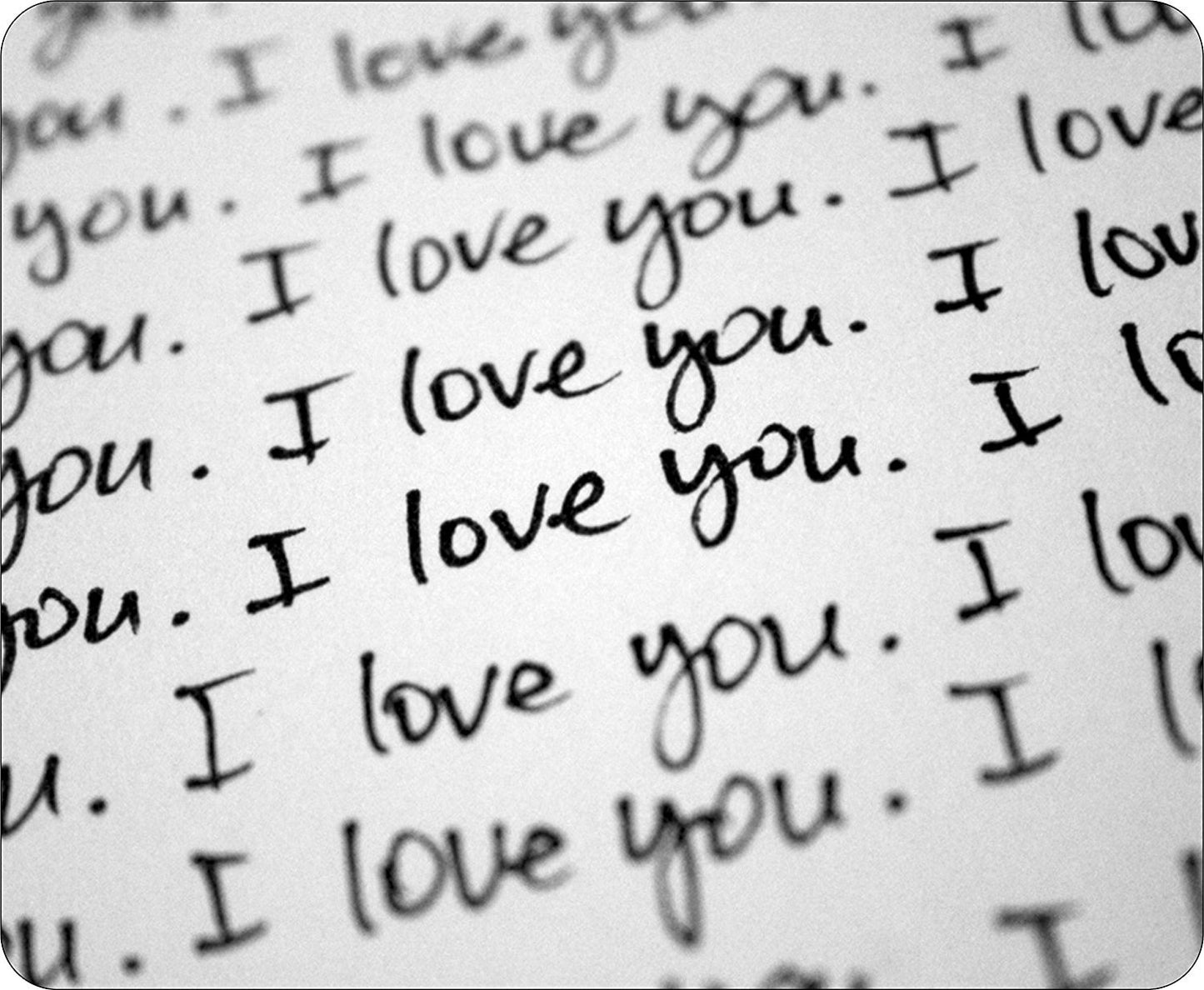 I Love You U Valentine Design Mousemat / Pad Anti Slip Computer PC Mouse Mat