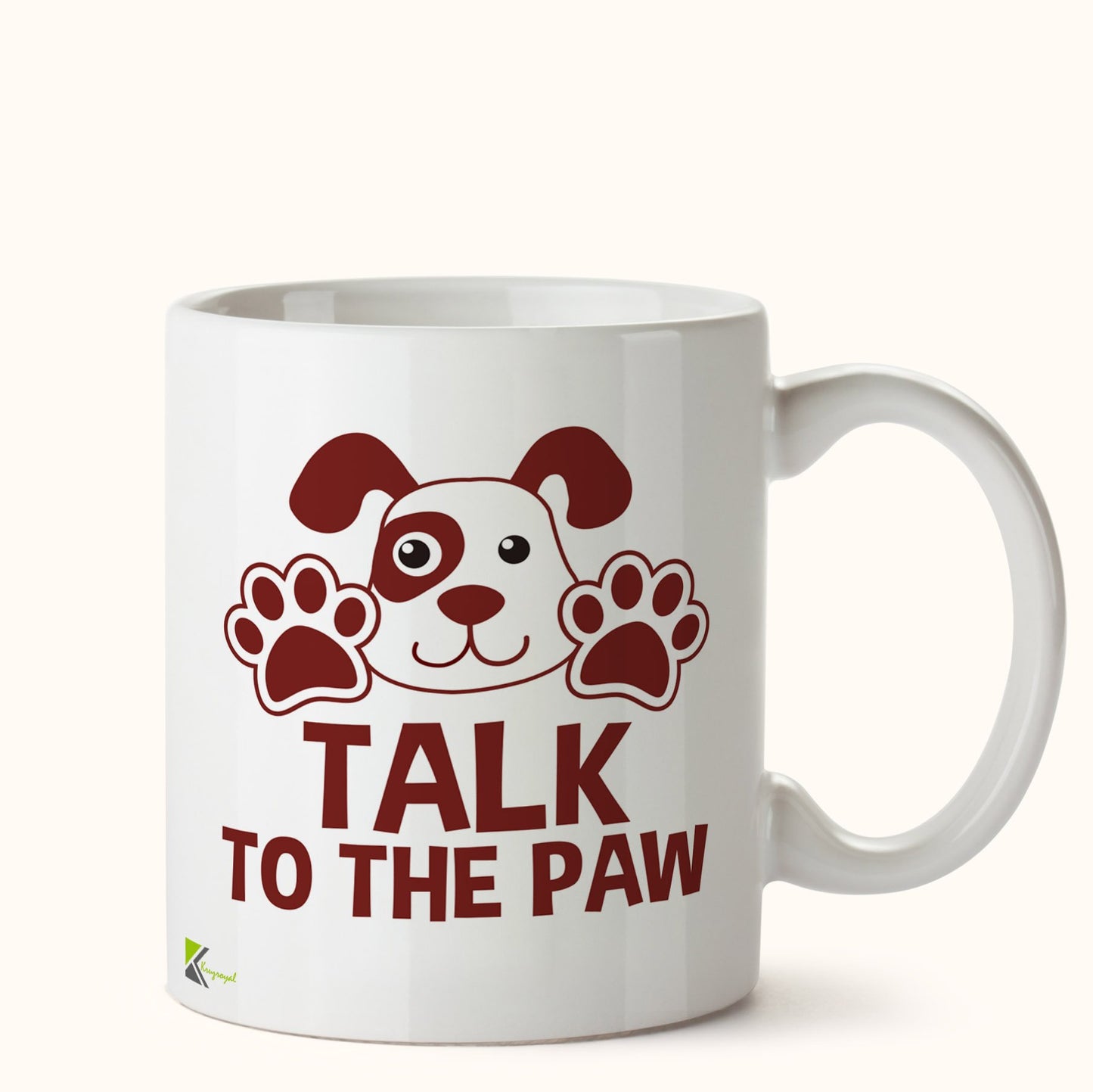 Kruzroyal DZ495 Talk to The paw Funny Novelty Great Gift Idea Coffee Tea Mug