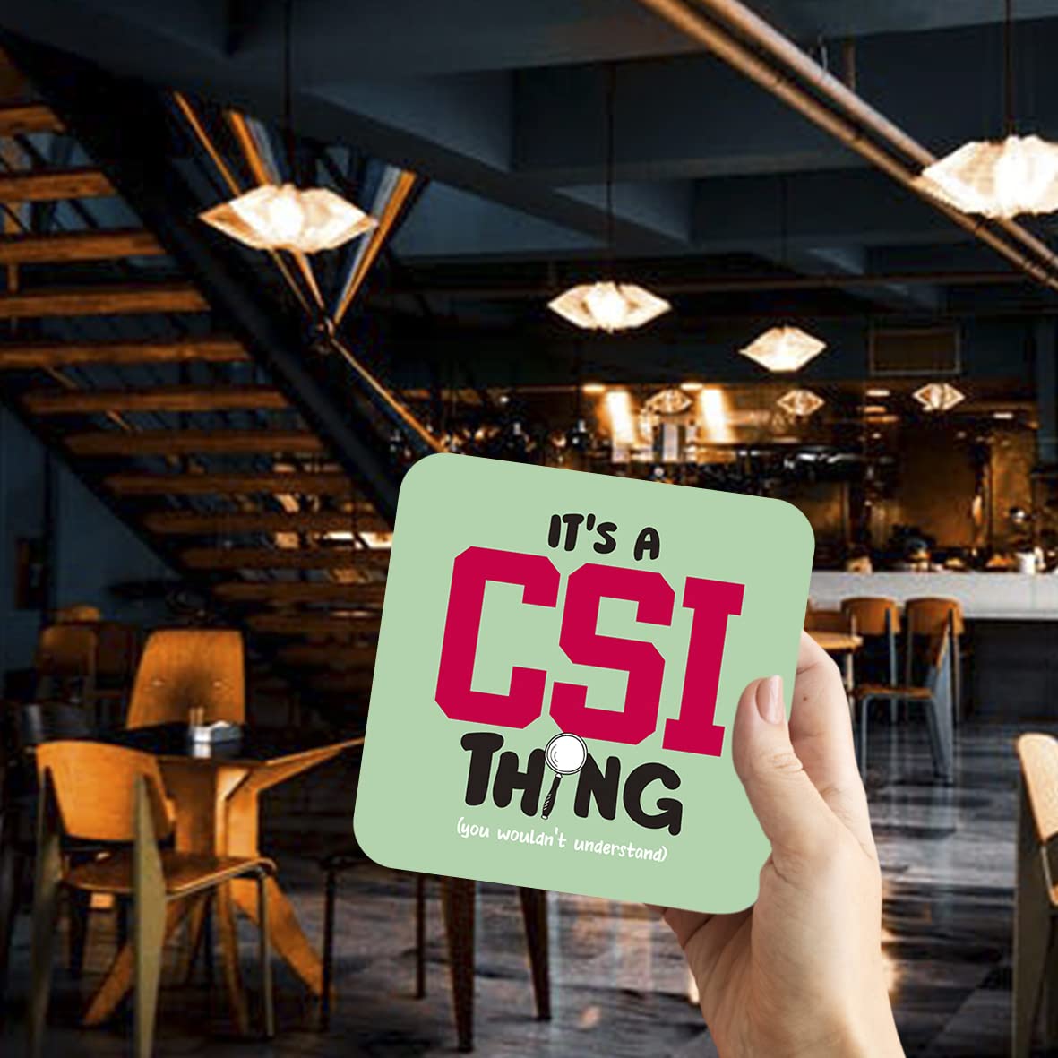 CS678 It's a CSI Thing (You Wouldn't Understand) Novelty Funny Coffee Tea Drink Gift Glossy MDF Wooden Coaster
