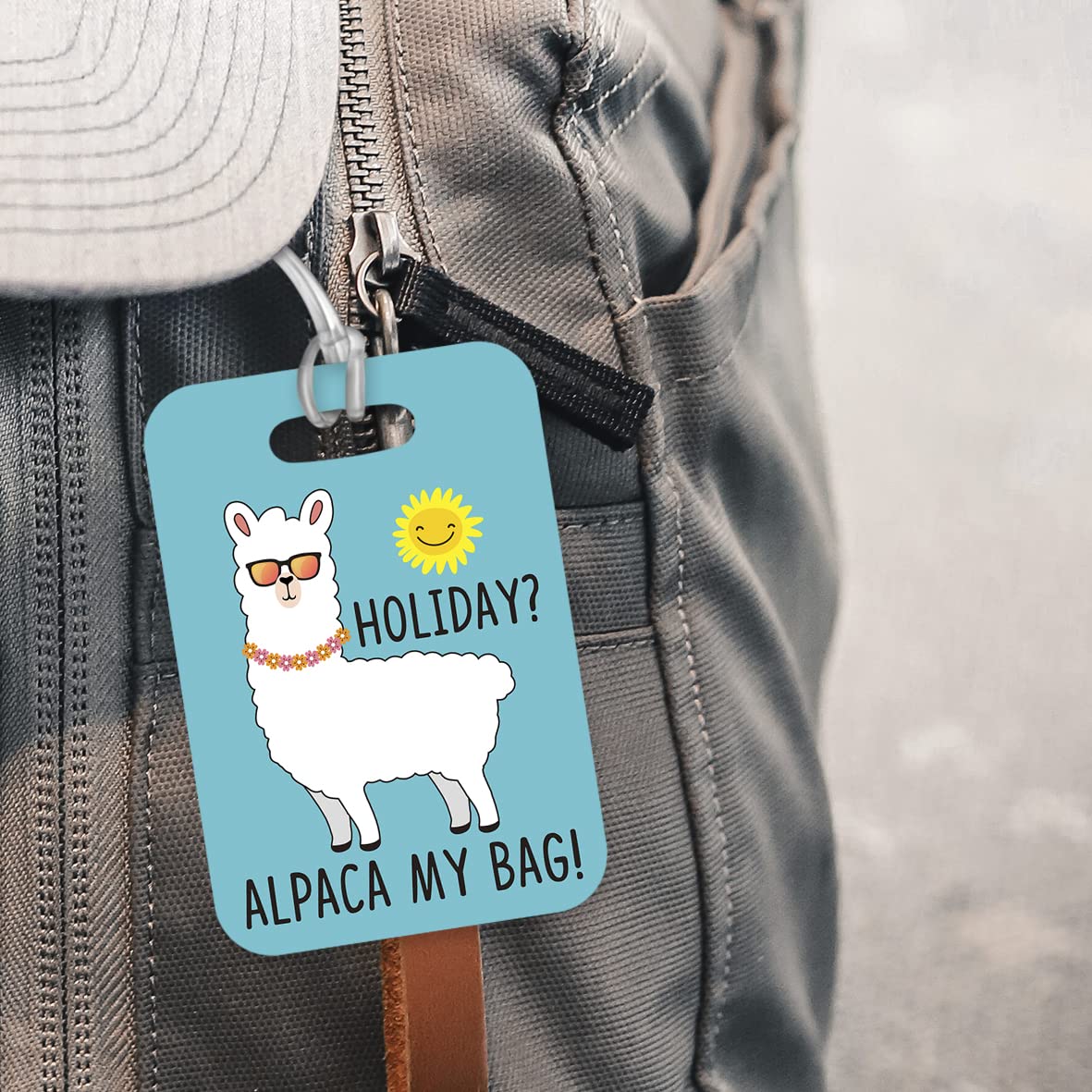 LT097 Holiday? Alpaca My Bag! Novelty Funny Unique Designer Gift Glossy Plastic Suitcase Luggage Tag