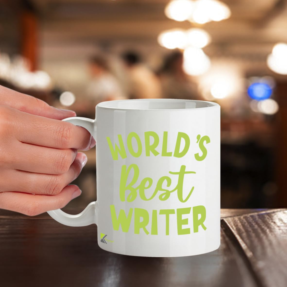 Kruzroyal DZ821 World's Best Writer Mug 11oz - White Ceramic Coffee & Tea Cup for Authors, Novelists - Unique Gift for Him or Her