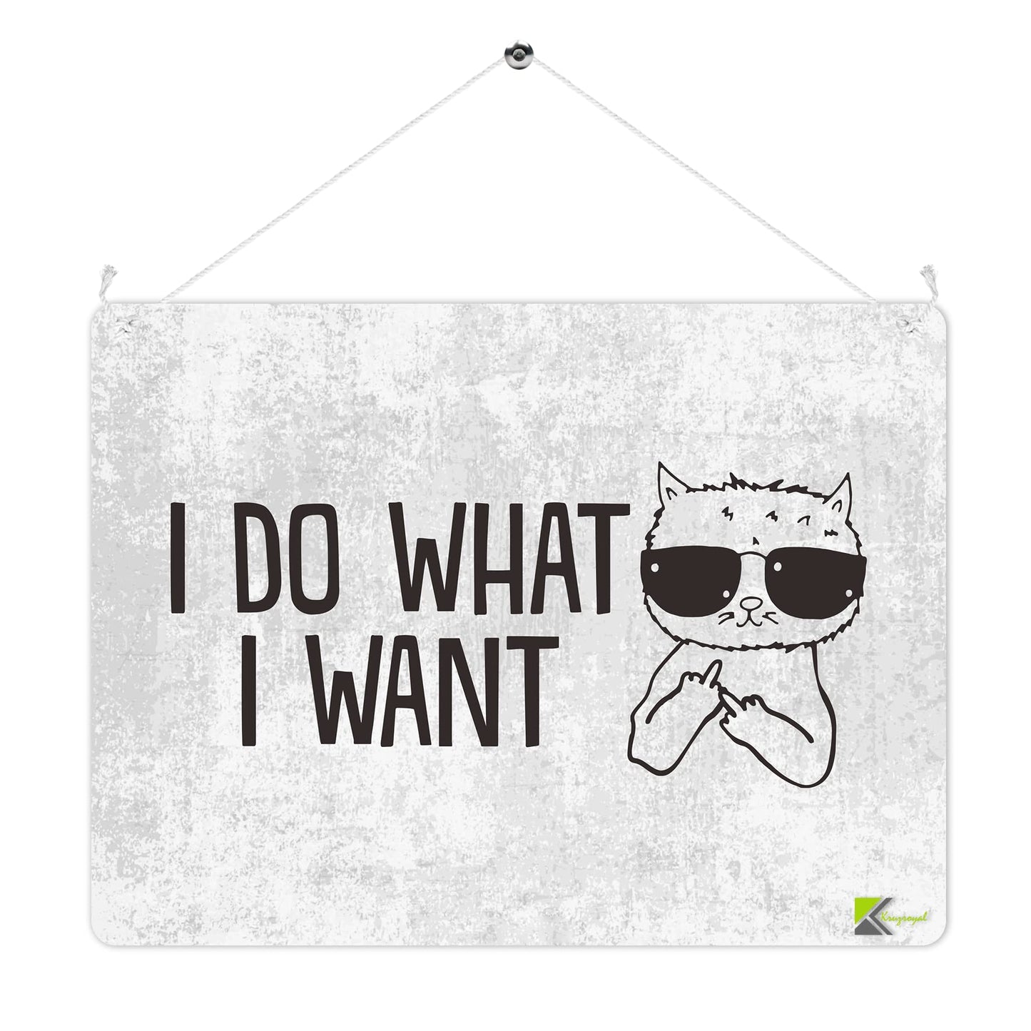 MP217 I do what i want Funny Novelty Retro Vintage Metal Wall Sign Plaque 20cm x 15cm