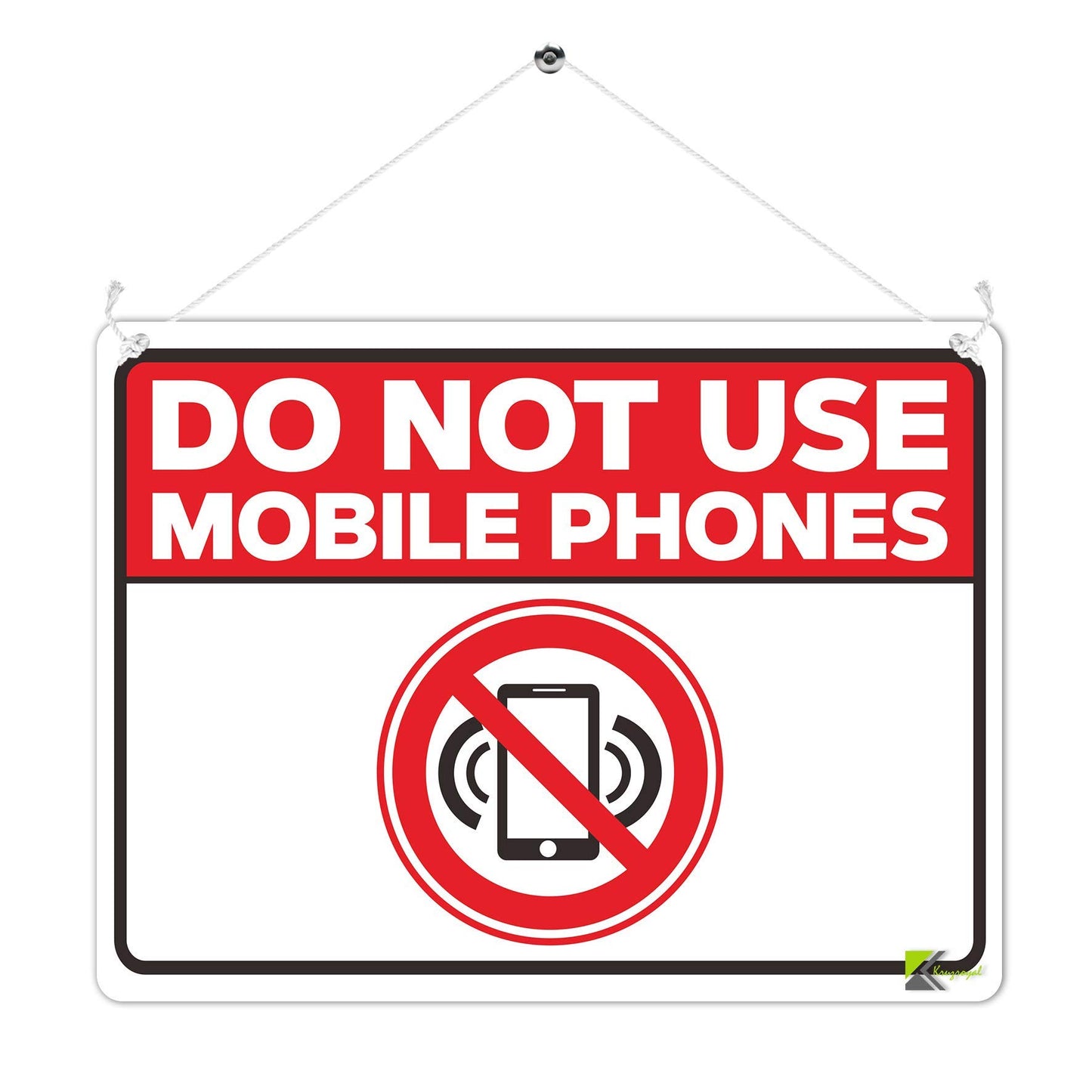 Kruzroyal MP462 Do Not Use Mobile Phones Funny Novelty Retro Vintage Metal Wall Sign Plaque 20cm x 15cm