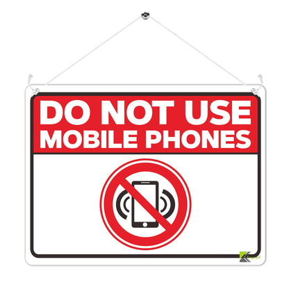 Kruzroyal MP462 Do Not Use Mobile Phones Funny Novelty Retro Vintage Metal Wall Sign Plaque 20cm x 15cm