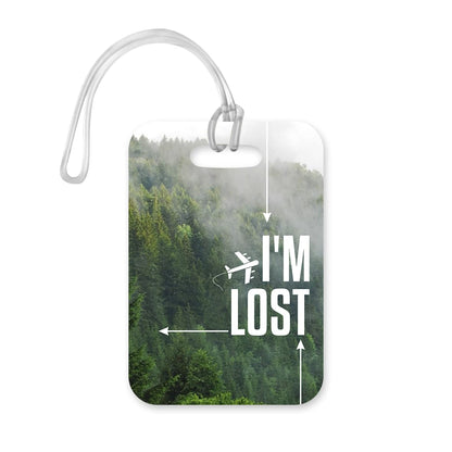 LT019 I'm Lost Novelty Funny Unique Designer Gift Glossy Plastic Suitcase Luggage Tag