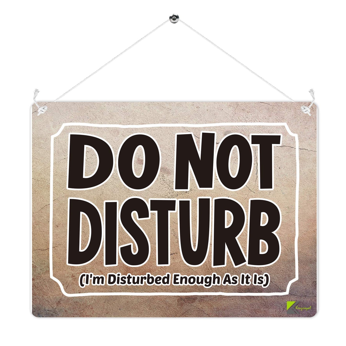 Kruzroyal MP311 DO NOT DISTURB (I'm Disturbed Enough As It Is) Funny Novelty Retro Vintage Metal Wall Sign Plaque 20cm x 15cm