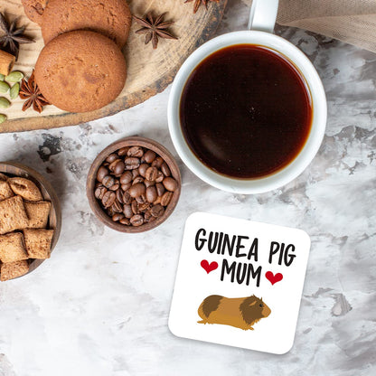 CS703 Guinea Pig Mum Novelty Funny Coffee Tea Drink Gift Glossy MDF Wooden Coaster