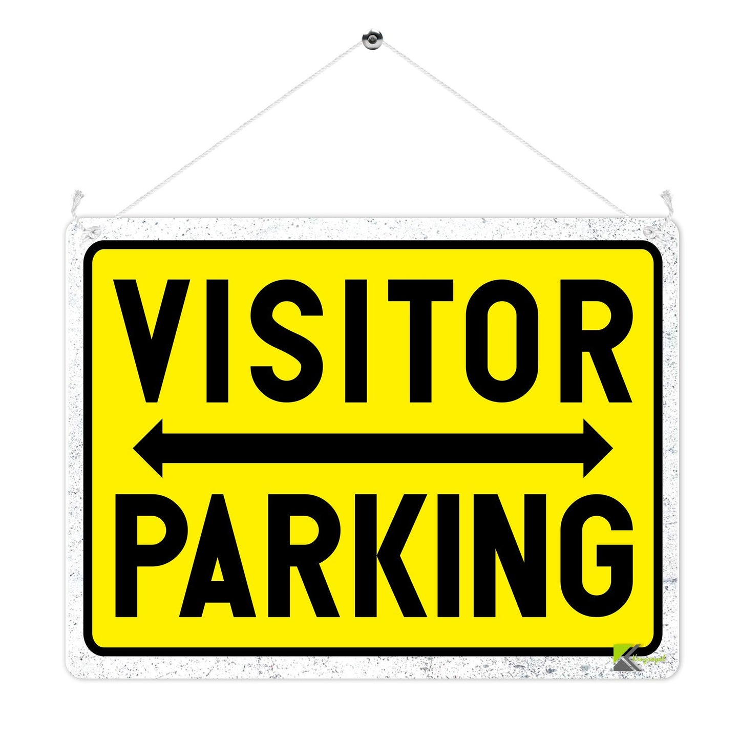 Kruzroyal MP333 VISITOR PARKING. Funny Novelty Retro Vintage Metal Wall Sign Plaque 20cm x 15cm