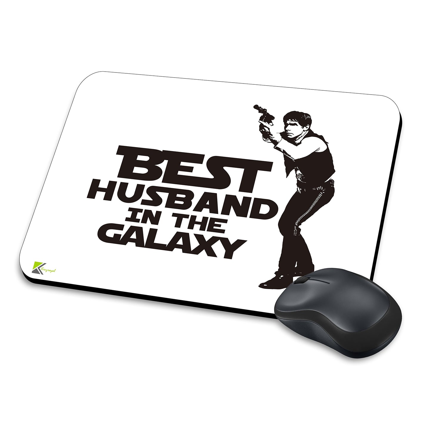 MM078 - Best Husband In The Galaxy Funny Novelty Gift Mousemat/MousePad Anti Slip Laptop Computer PC Mouse Mat