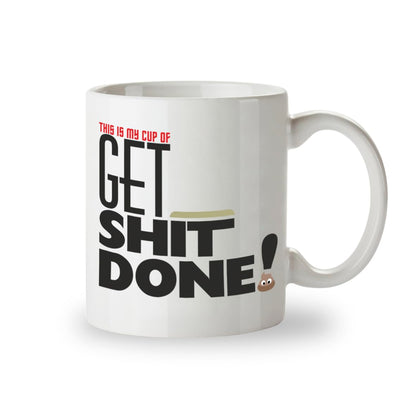Kruzroyal Get S*it Done Funny Mug This is My Cup of GET Funny Rude Novelty Coffee Tea Cup Motivational Gift for Colleague