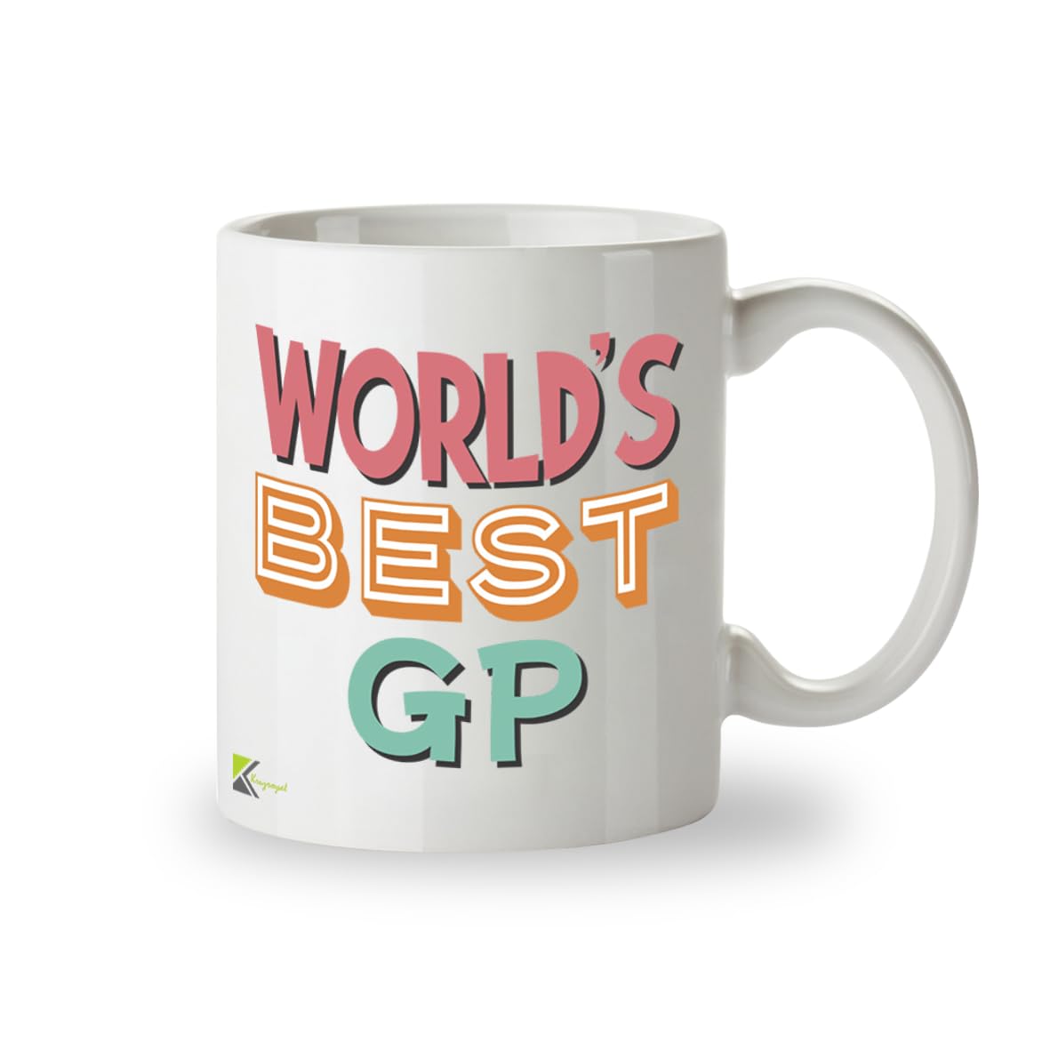 Kruzroyal DZ880 World's Best GP Mug 11oz - White Ceramic Cup for Doctor, Medical Professional - Thank You, Retirement, Birthday Present