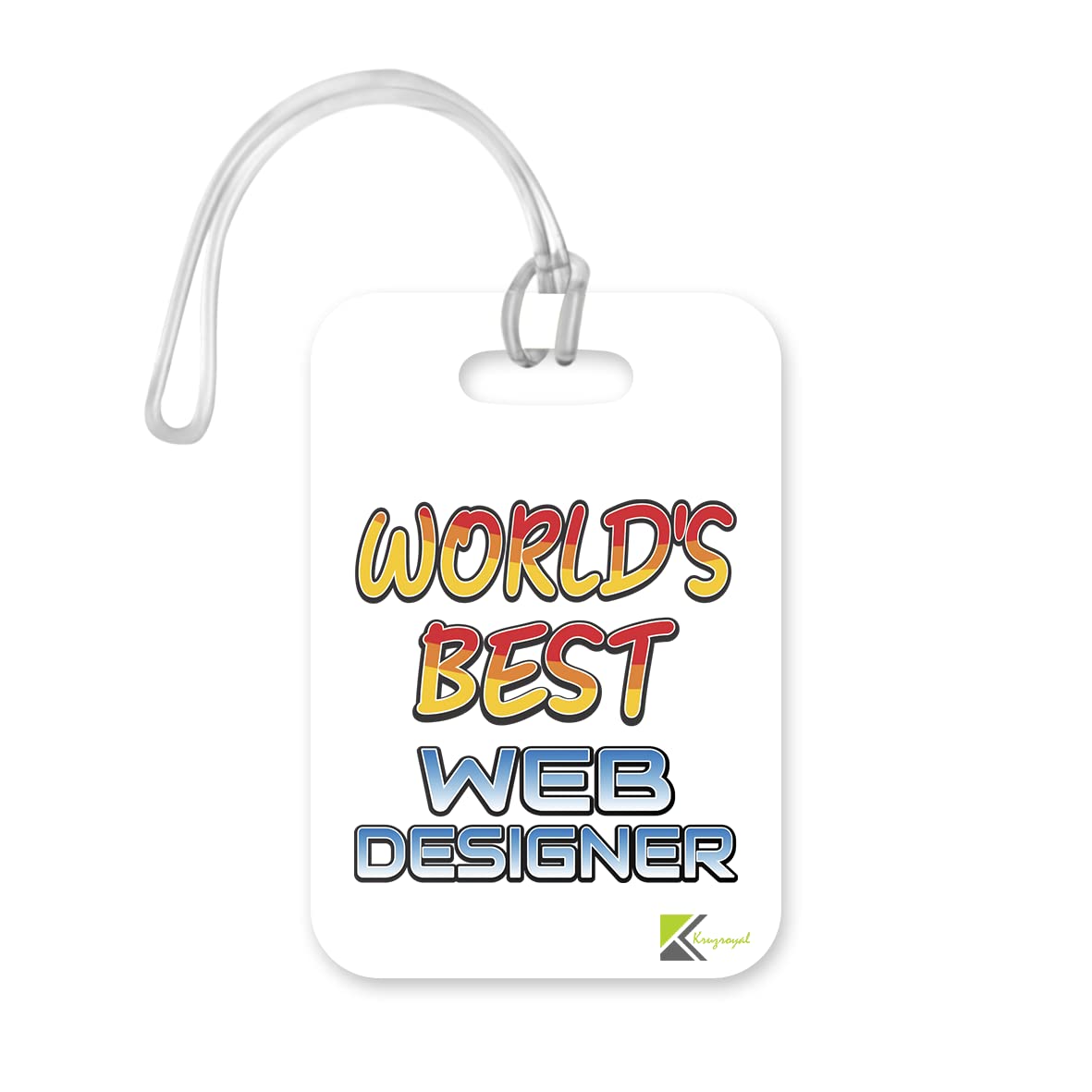 LT452 World's Best Web Designer Novelty Funny Unique Designer Gift, Suitcase, Glossy Plastic Luggage Tag for Web Designer