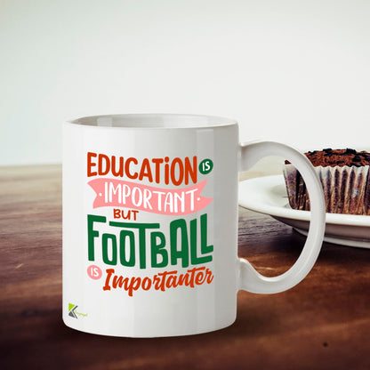 Kruzroyal Funny Football Mug | Football is Importanter | Football Gifts for Men Dad Son Him | Birthday Fathers Day Christmas 11oz