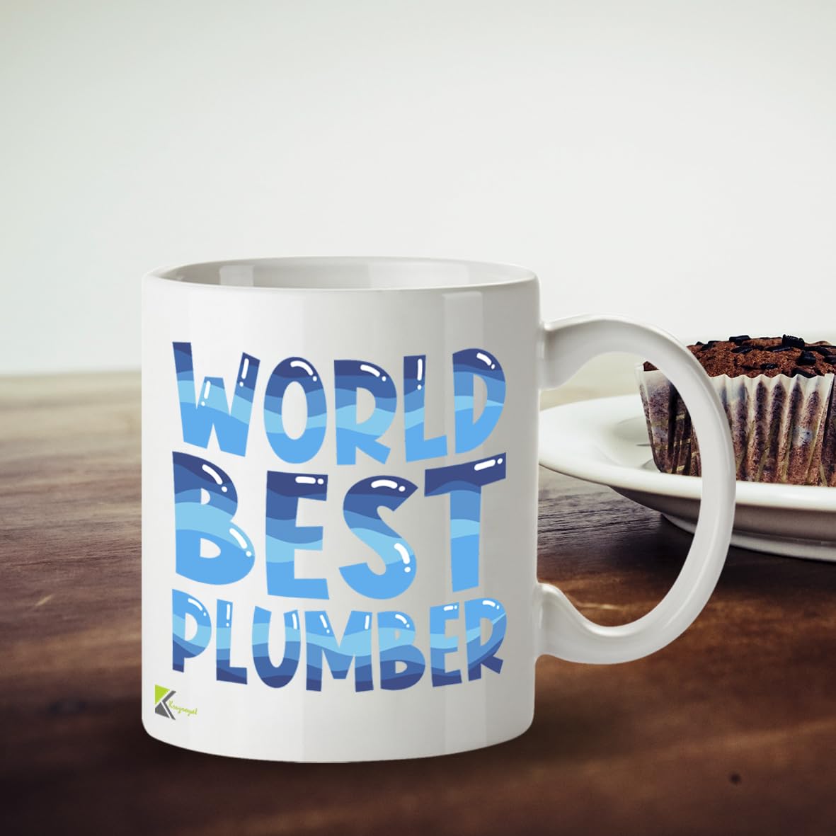 Kruzroyal DZ805 World's Best Plumber Coffee Mug 11oz - Funny Gifts for Plumbers Men Dad - Plumbing Handyman Novelty Cup for Birthday Christmas Fathers Day | 11OZ