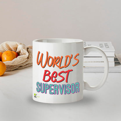 Kruzroyal DZ896 World's Best Supervisor 11OZ Tea/Coffee Mug Cup - Unique Coffee Cup and Gift Ideas, Supervisor's Mug