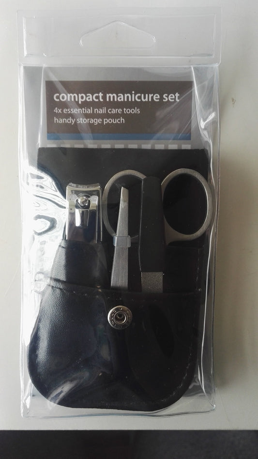 Compact manicure set with pouch