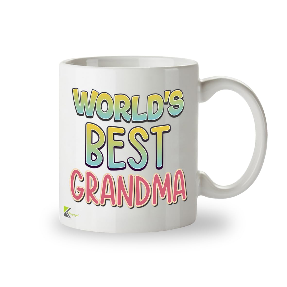 Kruzroyal DZ824 World's Best Grandma Mug 11oz - White Ceramic Coffee & Tea Cup for Nan, Nanny - Ideal Birthday or Mother's Day Present for Her